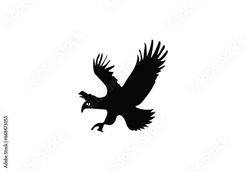 minimal style Bald Eagle icon illustration design