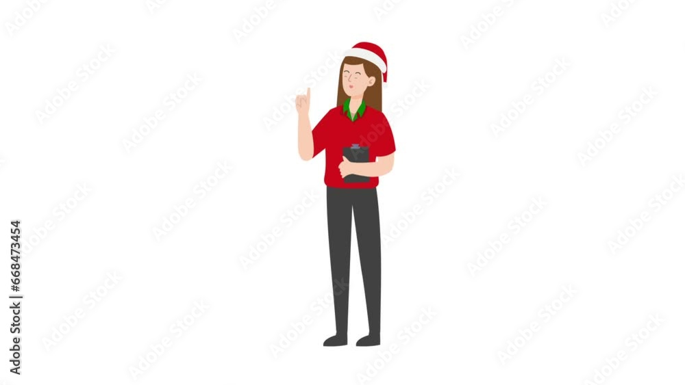 Saleswoman character design thinking something Saleswoman character design thinking something