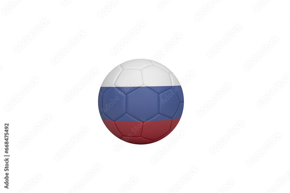 Fototapeta premium Digital png illustration of ball with flag of russia on transparent background
