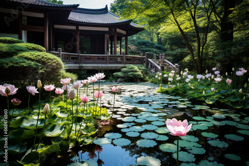 japanese garden in spring