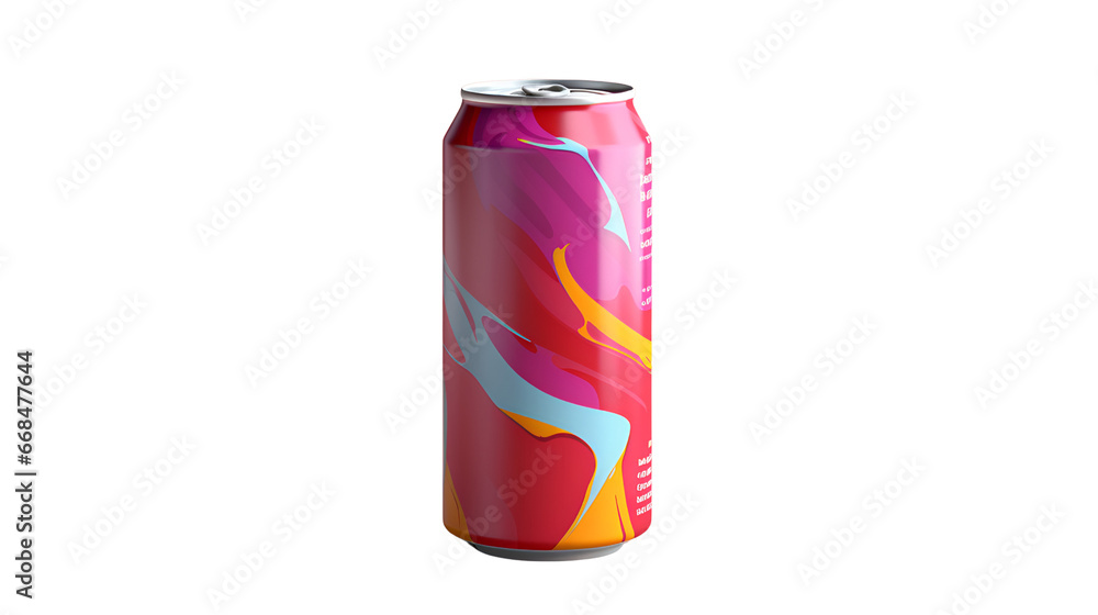 colorful empty aluminium soda can isolated on white background. generative Ai. colorful empty aluminium soda can isolated on white background. generative Ai.
