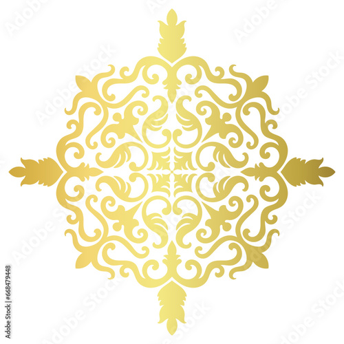 Golden mandala.Mandala de lujo .color dorado