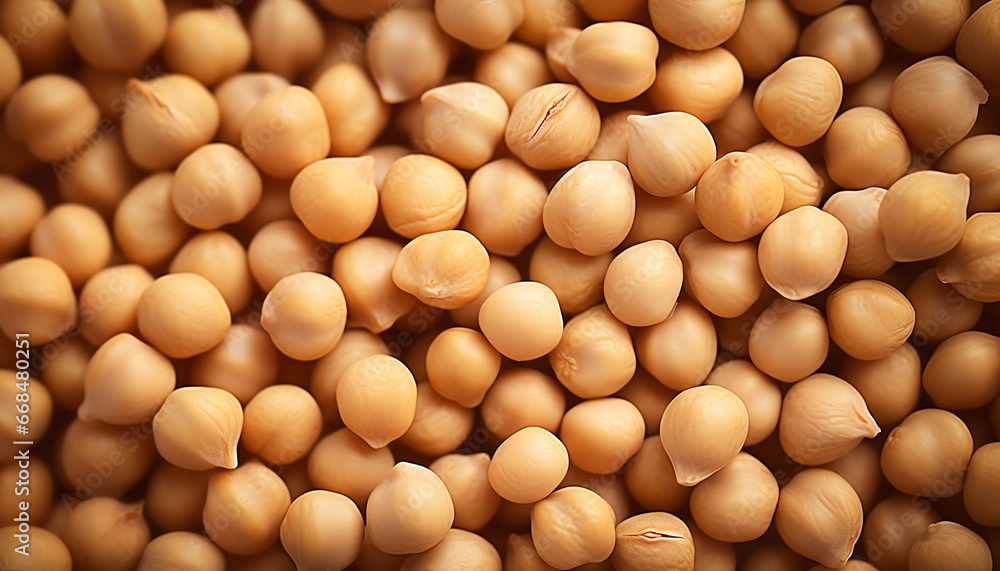Close up of chickpea, created with ai generative tools Close up of chickpea, created with ai generative tools