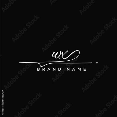 WY letter beauty handwriting vector logo.  photo