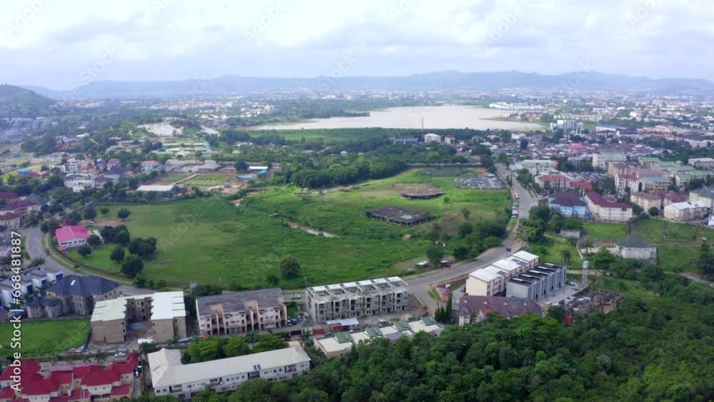 shot of abuja city with good road beautiful view shot of abuja city with good road beautiful view