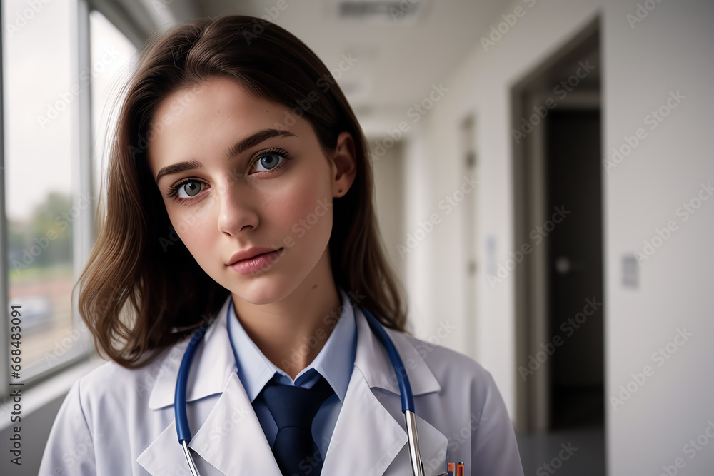 A Happy Female Doctor at the Hospital A Happy Female Doctor at the Hospital