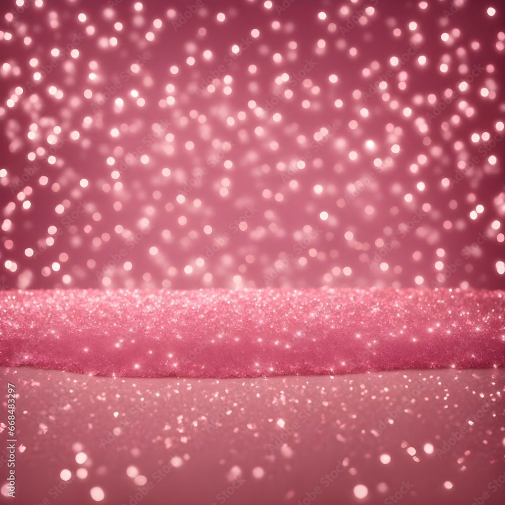Pink glitter background with bokeh defocused lights Pink glitter background with bokeh defocused lights