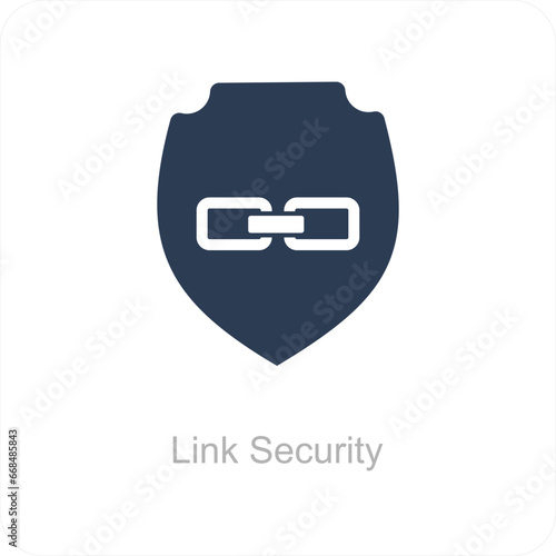 Link Security and protection icon concept