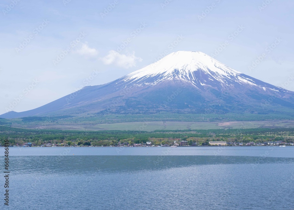 日本観光　富士山　山中湖サイクリング