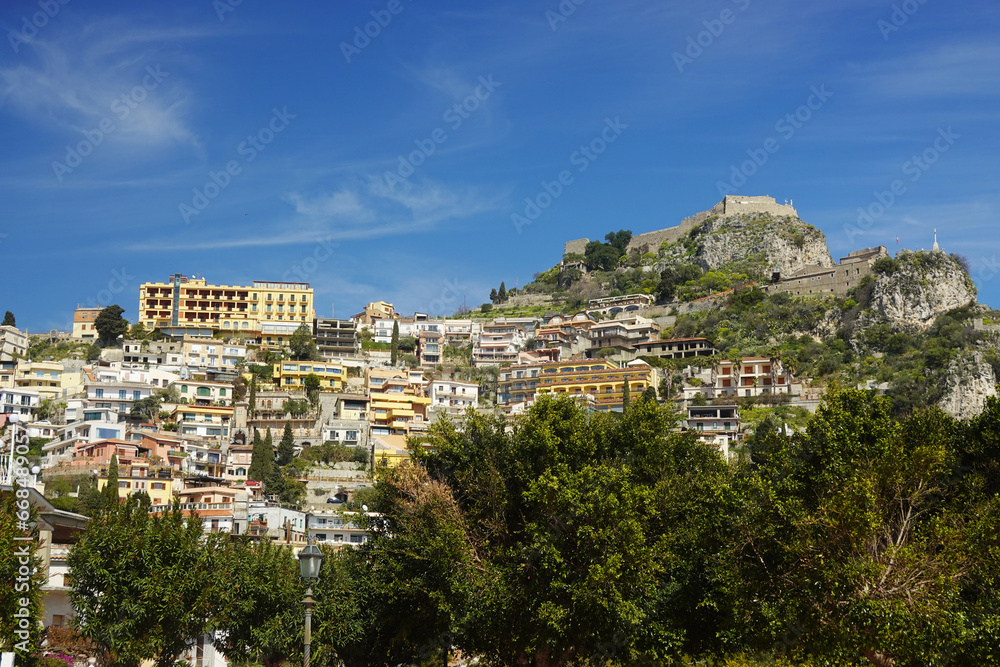 The panorama of Taormina, Sicily, Italy