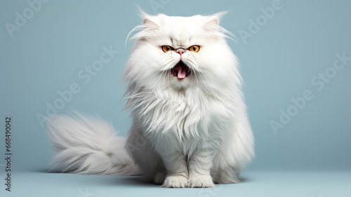 Portrait shot of Persian cat with cute face.studio background.pet and relationship concepts