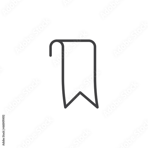 Free Download Bookmark line icon - GFXLoad