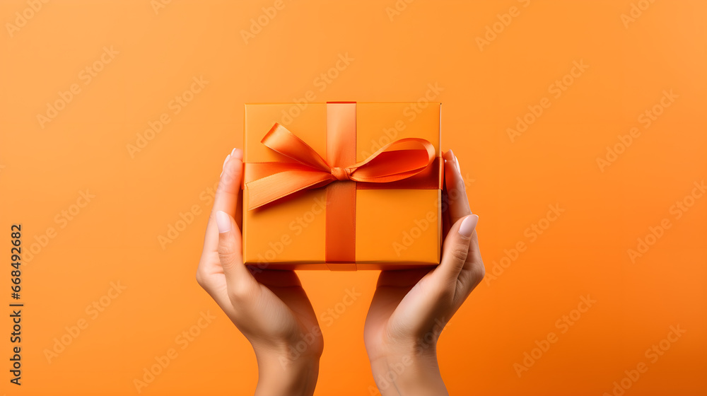 Gift box with bow on isolated background Gift box with bow on isolated background