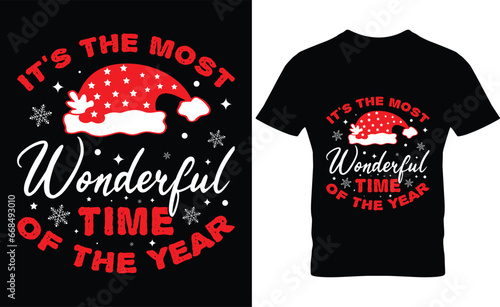 Merry Christmas lettering typography quote, Christmas t-shirt design, Christmas merchandise designs, merry christmas vector t-shirt design