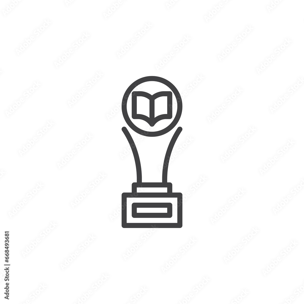 Literary award line icon Literary award line icon