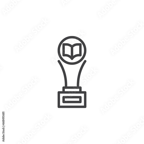 Literary award line icon