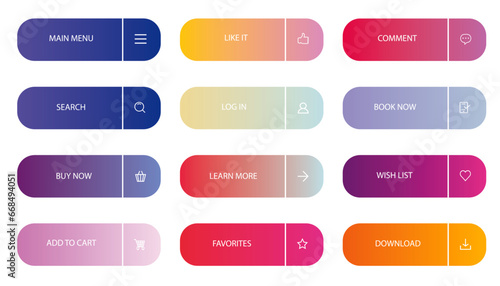 Gradient call to action buttons collection