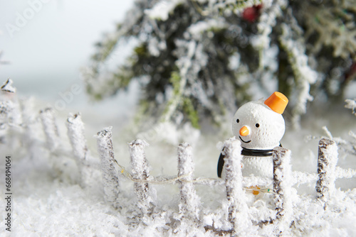 snowman in the snow
