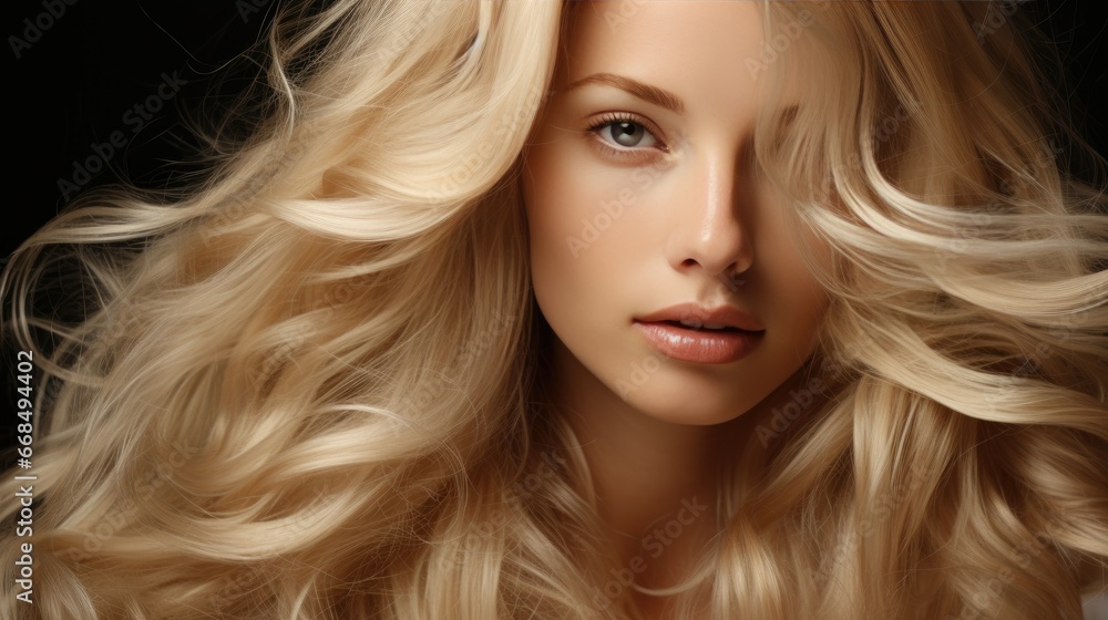 Naklejka premium Beautiful blond hair backgorund