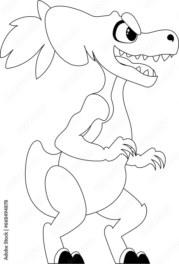 Fabulous, interesting and funny dinosaur. Coloring style Fabulous, interesting and funny dinosaur. Coloring style