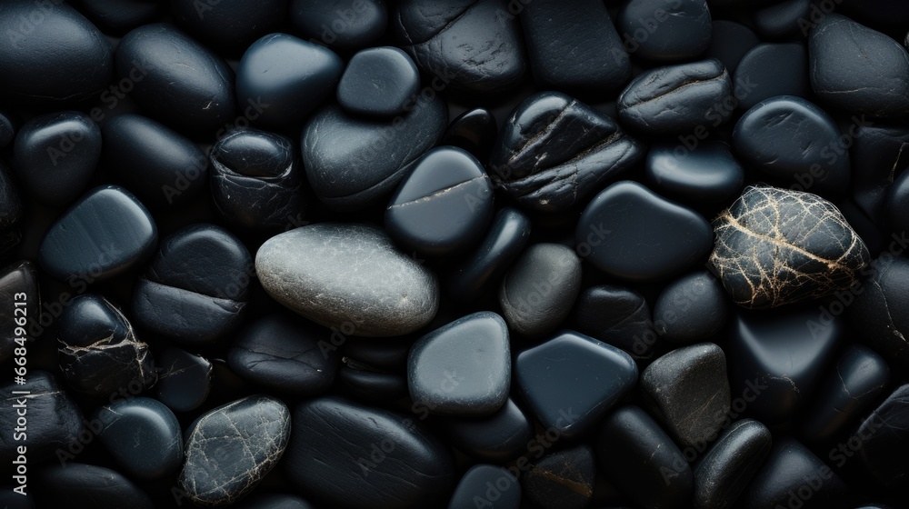 Fototapeta premium Black stones background