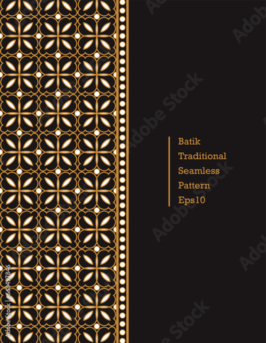 Seamless Traditional Batik Patterns Vector Collection