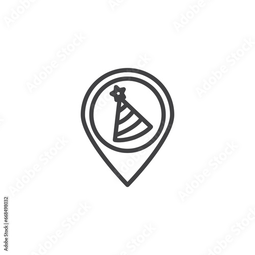 Party venue line icon