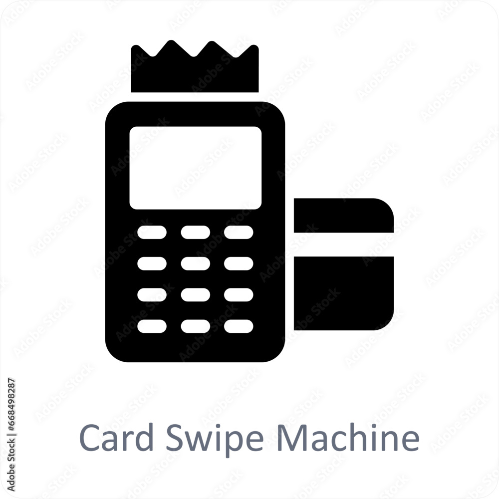 Card Swipe Machine and payment icon concept Card Swipe Machine and payment icon concept
