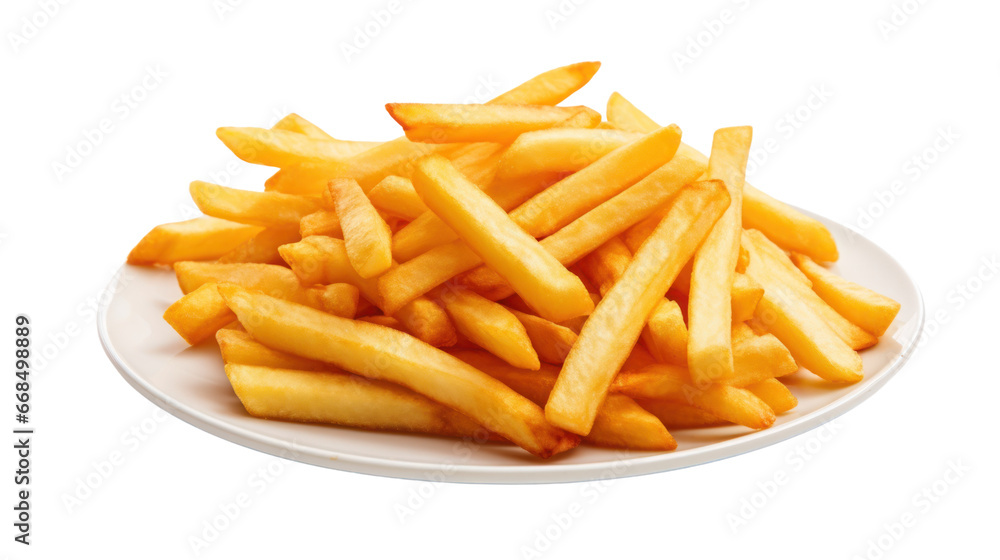 Fried French Fries on the transparent background Fried French Fries on the transparent background