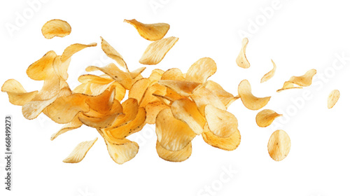 Potato Chips on the transparent background