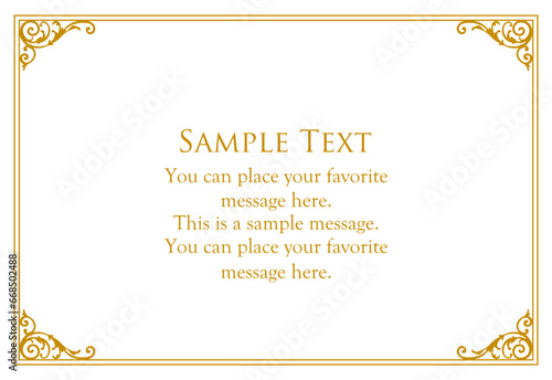 クリスマスに最適なアンティークフレームデザイン