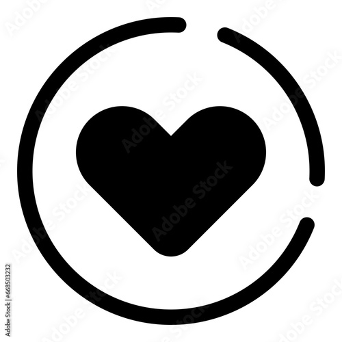 Love icon for health and romantic concepts