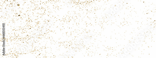 Gold dust grunge urban background. Golden sparkle confetti. Shiny golden grunge wall dust background.