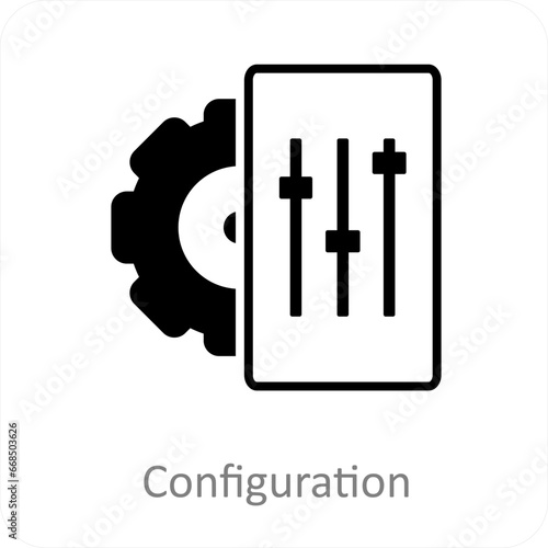 Configuration and gear icon concept