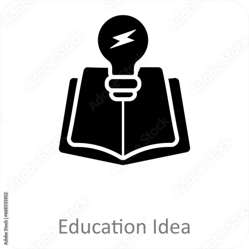Education Idea and start up icon concept