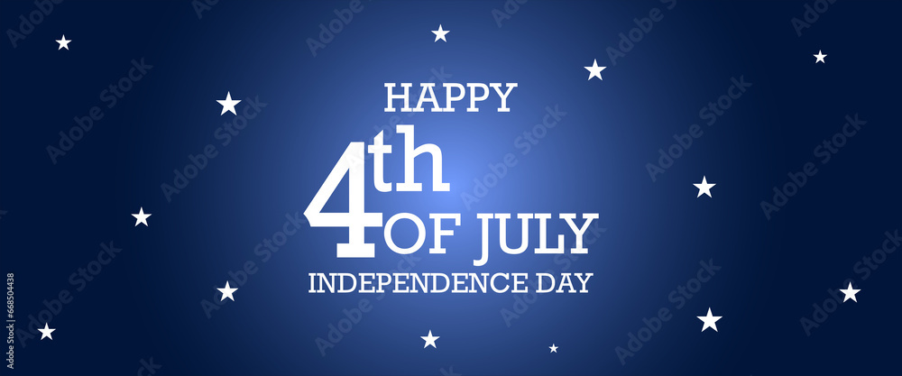 Naklejka premium HAPPY INDEPENDENCE DAY 4th OF JULY with stylish flower background
