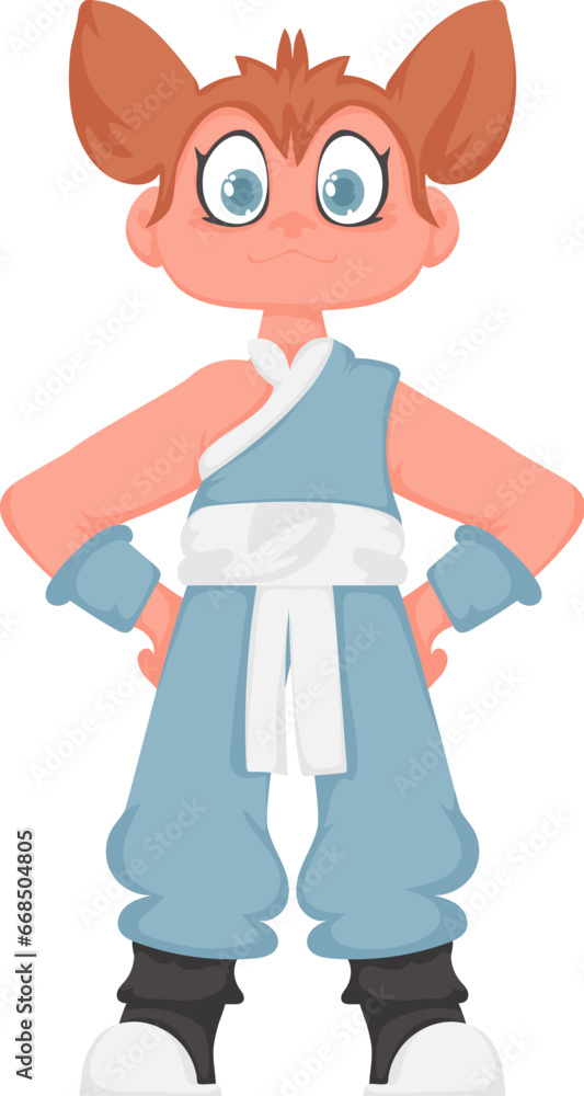 Cartoon funny and fabulous Viking warrior girl. Cartoon style Cartoon funny and fabulous Viking warrior girl. Cartoon style