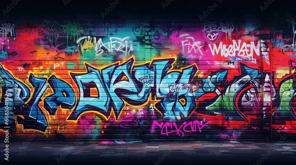 Graffiti Wall Abstract Background
