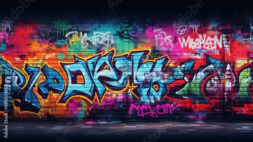 Graffiti Wall Abstract Background 