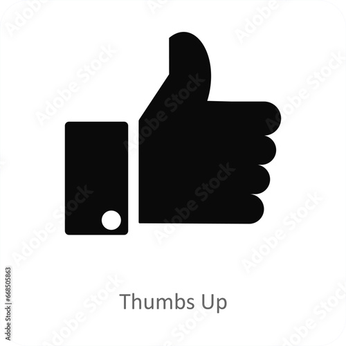 Thumbs Up and like icon concept