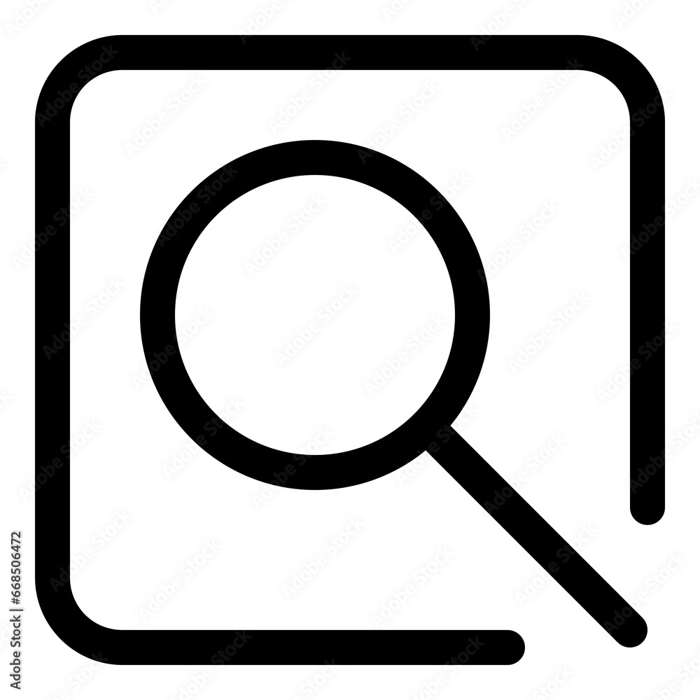 Magnifying glass icon for search and exploration Magnifying glass icon for search and exploration
