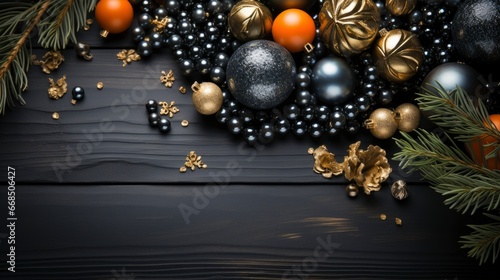 New Year Decorations Arrangement With Copy Space, Happy New Year Background ,Hd Background