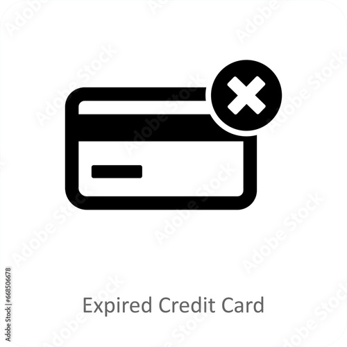 Expired Credit Card icon concept