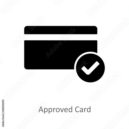 Approved Card and verify icon concept