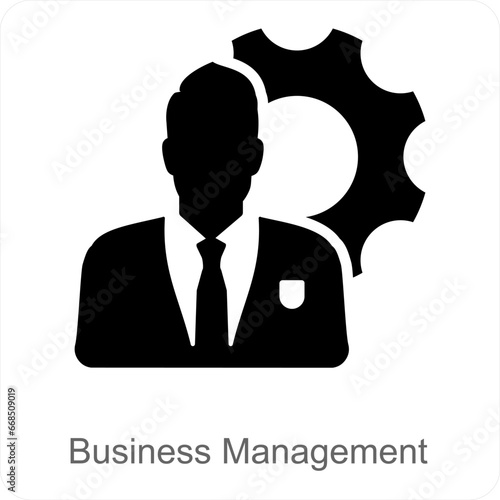 Business Management and management icon concept