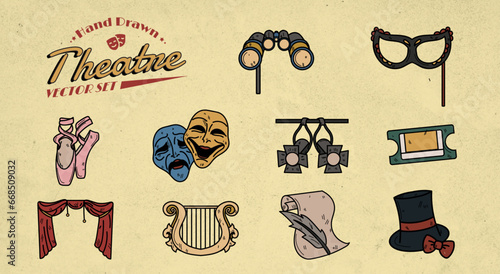 Hand Drawn Theatre Vector Set