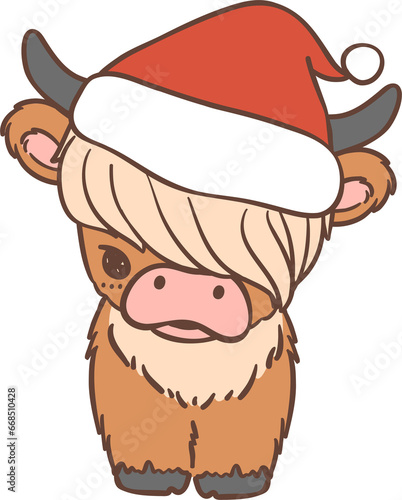 Christmas cow cartoon kid photo