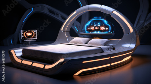 Futuristic bed computer © khan