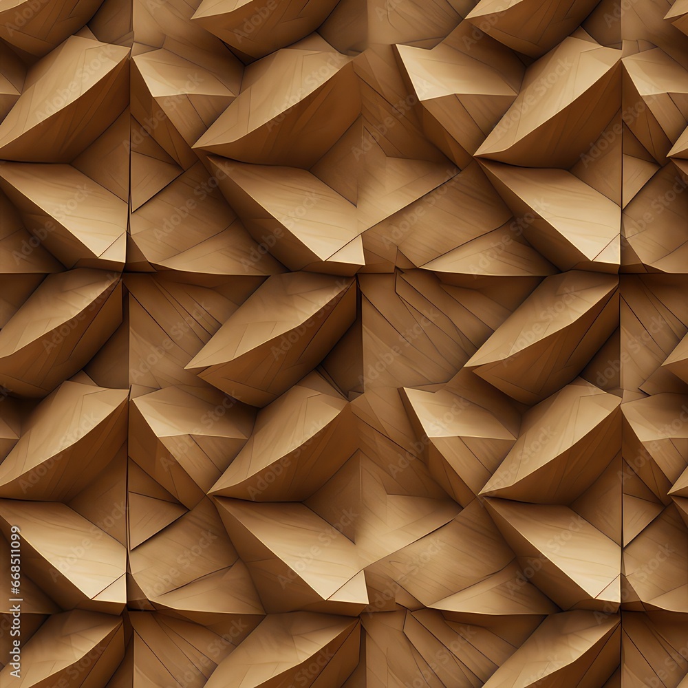 Obraz premium Brown Craft Paper Seamless pattern, Paper Textile
