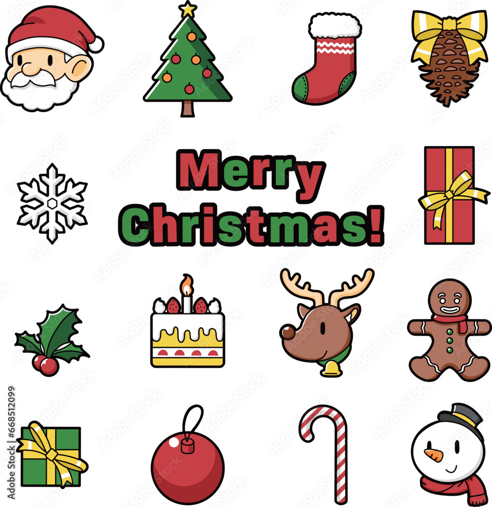 クリスマス用アイコンセット クリスマス用アイコンセット